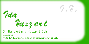 ida huszerl business card